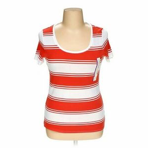 • {Merona} Orange & White Striped Tee